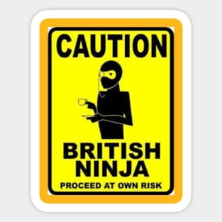 ninja British style Sticker